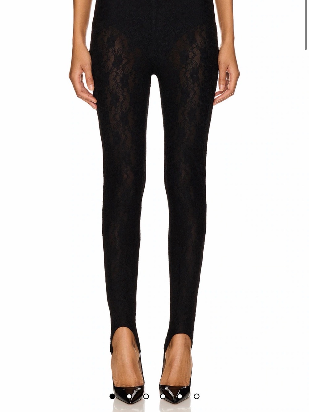 Lovers + Friends Black Lace Skinny Pants